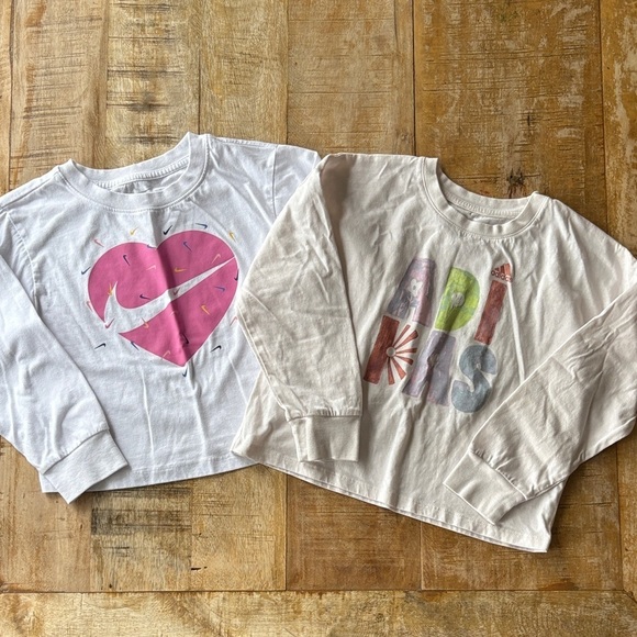Nike Other - Girls athletic cropped tees size 6